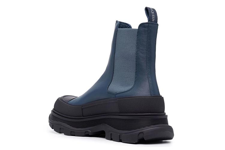 Ботинки мужские Alexander McQueen Tread Slick Boots синие-черные, 43 EU