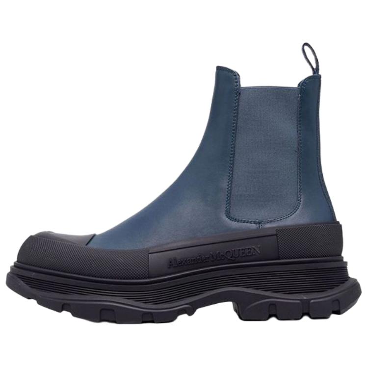 Ботинки мужские Alexander McQueen Tread Slick Boots синие-черные, 43 EU