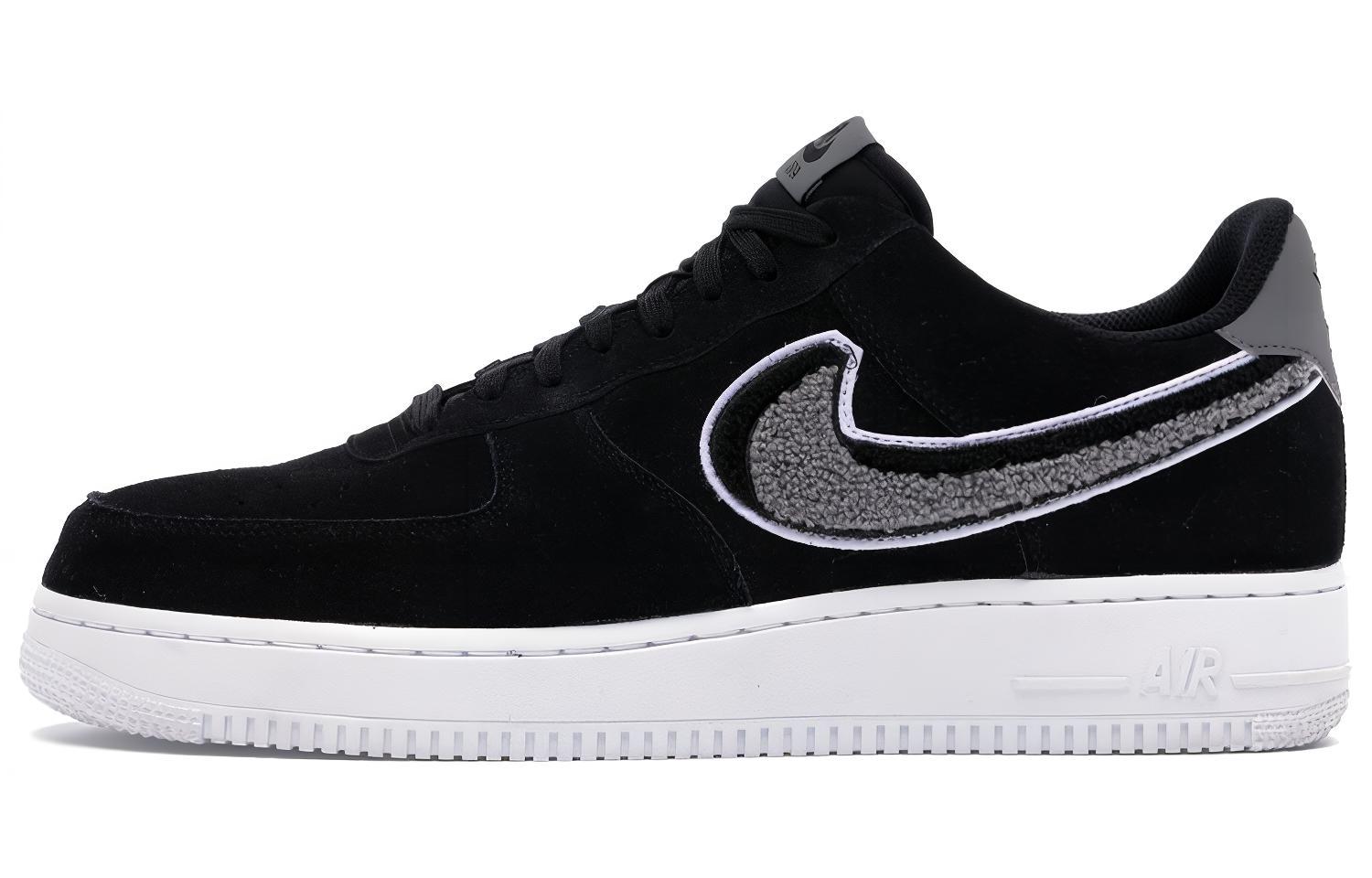 Спортивные кеды мужские Nike Air Force 1 Low 3D Chenille Swoosh черные