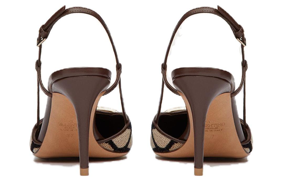 Туфли женские Valentino VLogo Signature бежево-черные, 37 EU