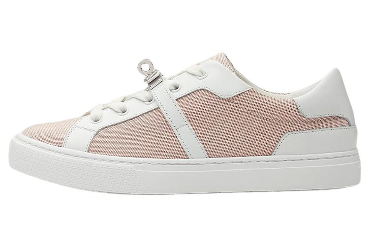 Спортивные кеды женские HERMES Day Low Top розово-белые