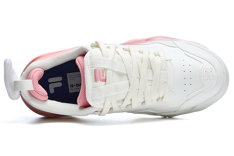 Спортивные кеды женские FILA FUSION Kick Sneakers белые, розовые, 36.5 EU