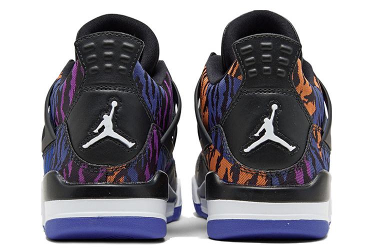 Кроссовки женские Jordan 4 Retro Black Rush Violet GS черные, 35.5 EU
