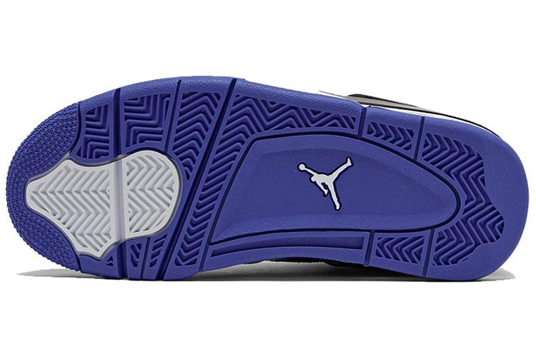 Кроссовки женские Jordan 4 Retro Black Rush Violet GS черные, 35.5 EU