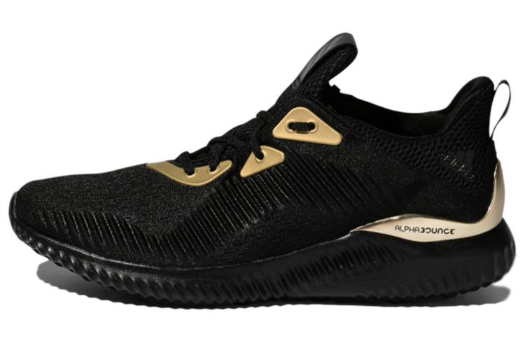 Кроссовки унисекс Adidas Alphabounce 1 черные, золотые, 38 EU