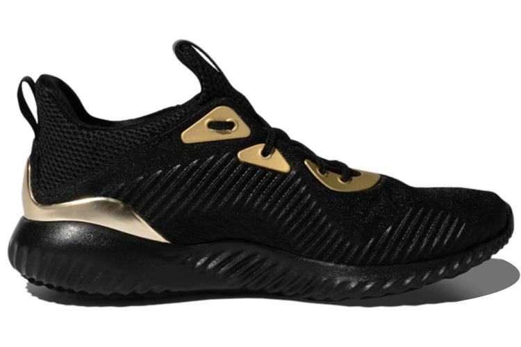 Кроссовки унисекс Adidas Alphabounce 1 черные, золотые, 38 EU