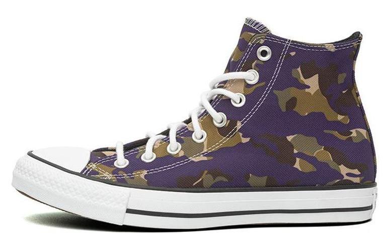 Кеды унисекс Converse Chuck Taylor All Star Allover Camo High Top, фиолетовые