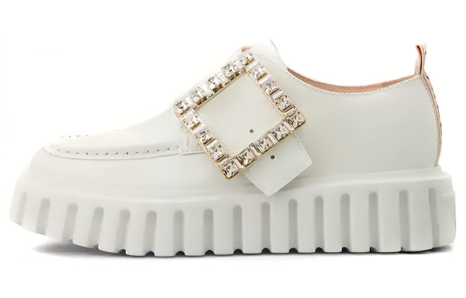 Лоферы женские Roger Vivier Viv' Go Thick белые, 37.5 EU