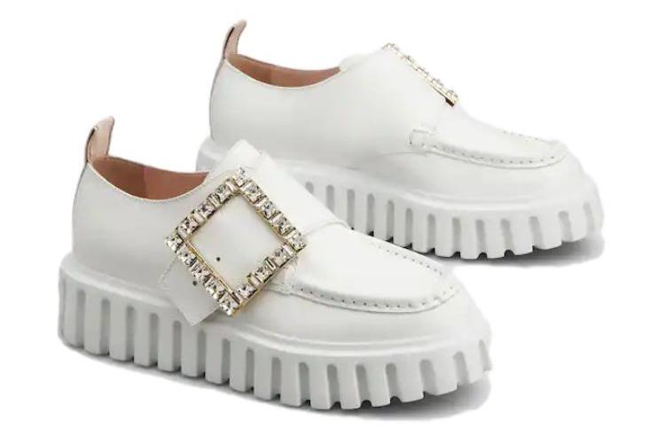 Лоферы женские Roger Vivier Viv' Go Thick белые, 37.5 EU