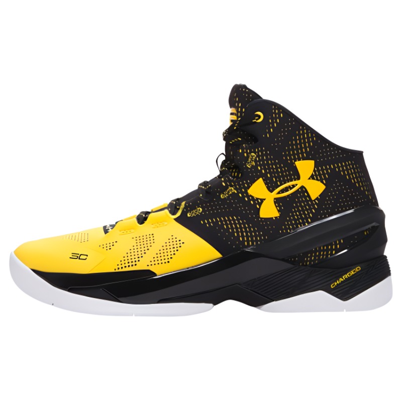 Кроссовки мужские Under Armour Curry 2 Longshot желтые-черные, 42.5 EU