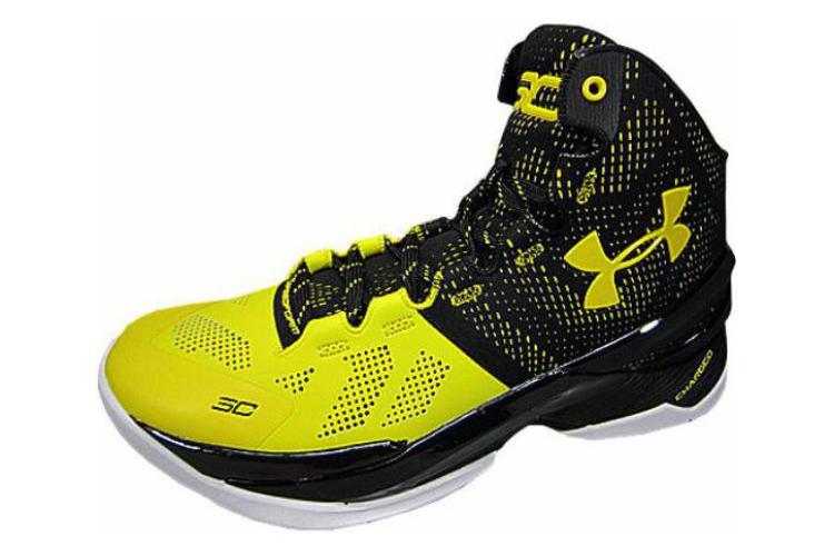 Кроссовки мужские Under Armour Curry 2 Longshot желтые-черные, 42.5 EU