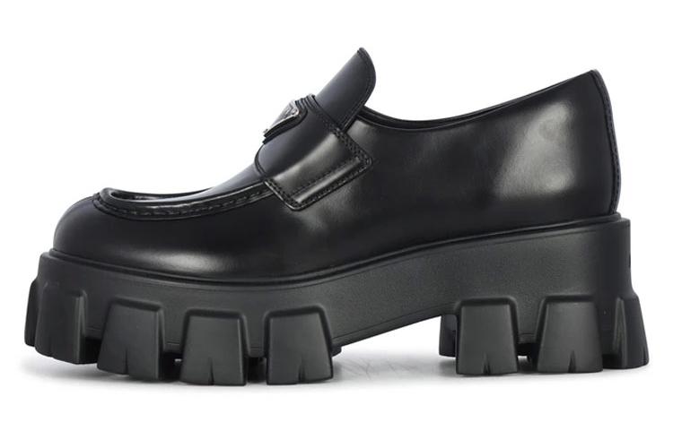 Лоферы женские PRADA Monolith черные, 36.5 EU