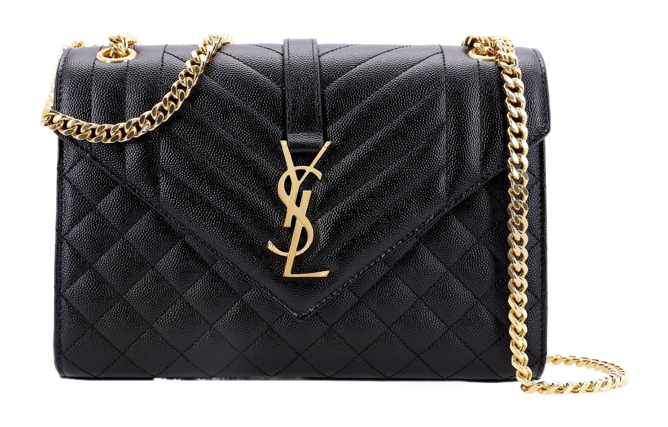 Сумка женская SAINT LAURENT Envelope Medium черная