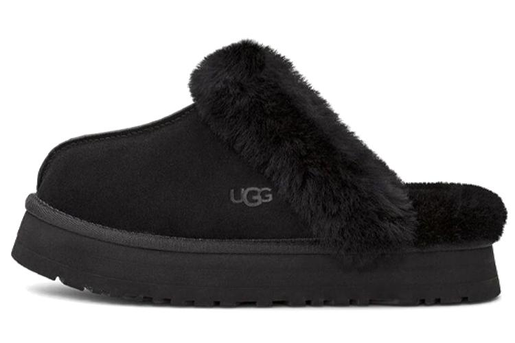 Тапочки женские UGG Disquette Slipper черные, 37 EU