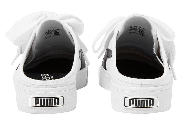 Кеды женские PUMA Bari Mule Ribbon белые, черные, 37 EU