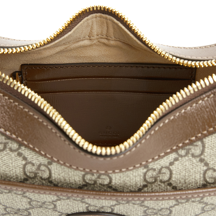 Сумка женская GUCCI Crescent Bag бежево-черная