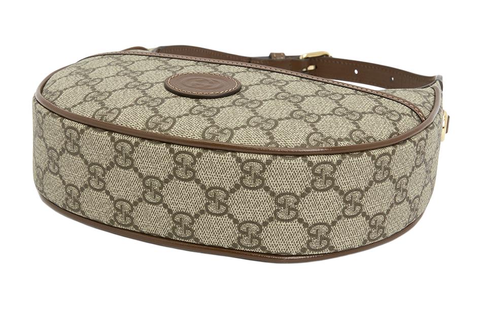 Сумка женская GUCCI Crescent Bag бежево-черная