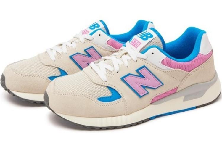 Кроссовки женские New Balance 570 D бежевые/розовые/синие, 39.5 EU