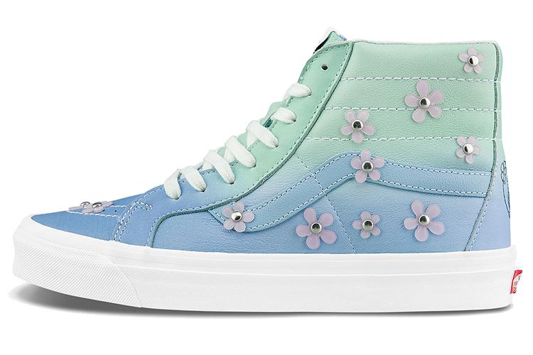 Кроссовки унисекс Vans Sk8 Hi 38 Dx blue-green, 38 EU