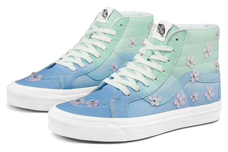 Кроссовки унисекс Vans Sk8 Hi 38 Dx blue-green, 38 EU