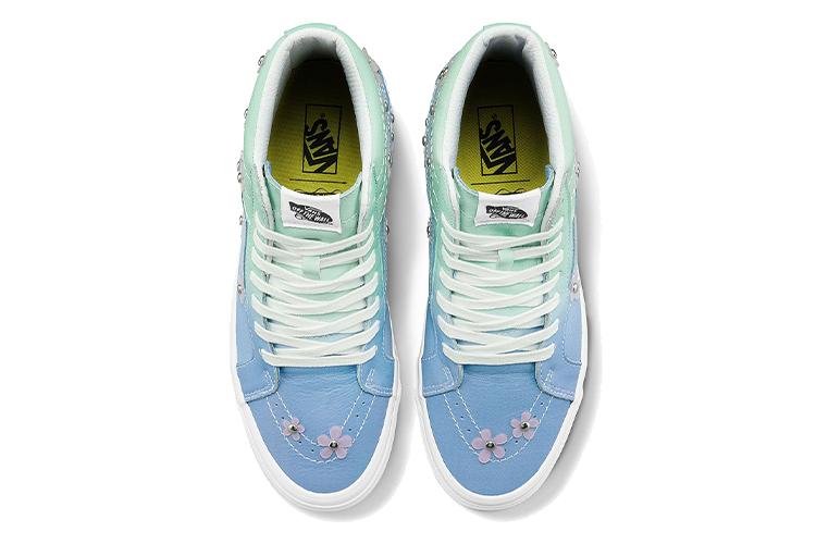 Кроссовки унисекс Vans Sk8 Hi 38 Dx blue-green, 38 EU