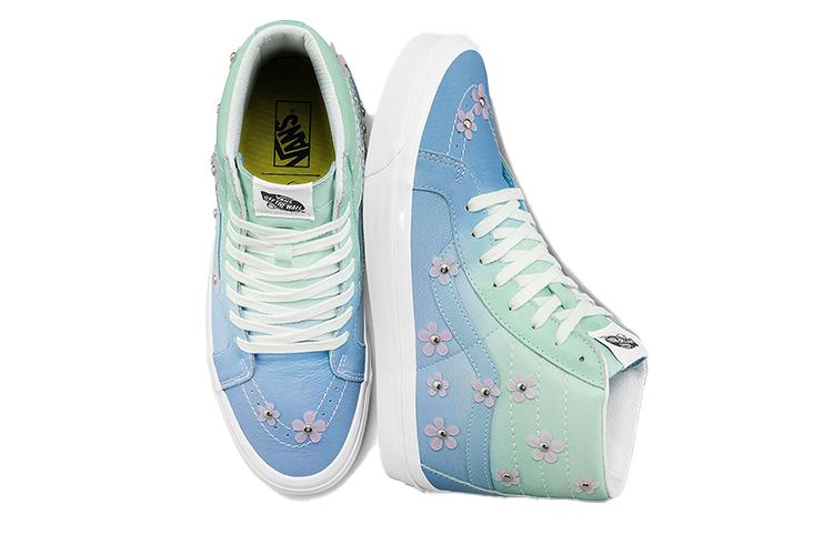 Кроссовки унисекс Vans Sk8 Hi 38 Dx blue-green, 38 EU