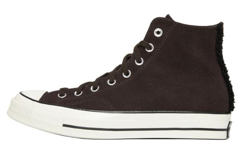 Кеды унисекс Converse Chuck 70 High Velvet коричневые, 35 EU