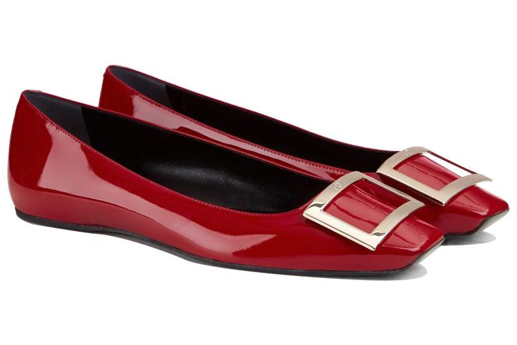 Слиперы женские Roger Vivier Trompette красные, 37.5 EU