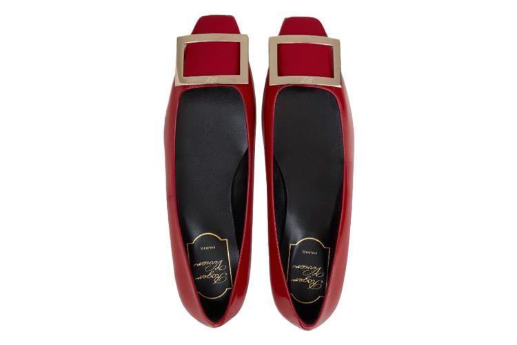 Слиперы женские Roger Vivier Trompette красные, 37.5 EU