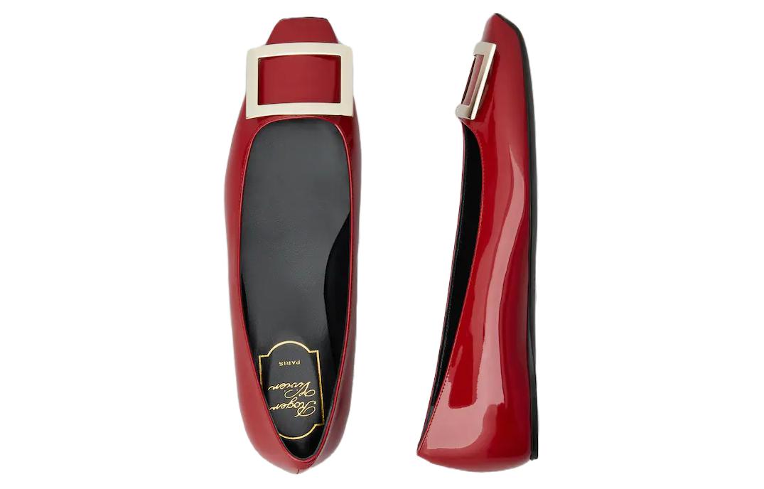 Слиперы женские Roger Vivier Trompette красные, 37.5 EU