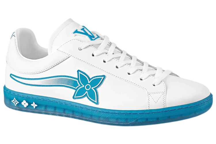 Кроссовки мужские LOUIS VUITTON Luxembourg Samothrace белые с голубыми акцентами, 40.5 EU