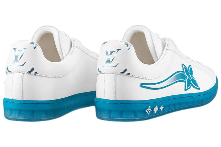 Кроссовки мужские LOUIS VUITTON Luxembourg Samothrace белые с голубыми акцентами, 40.5 EU