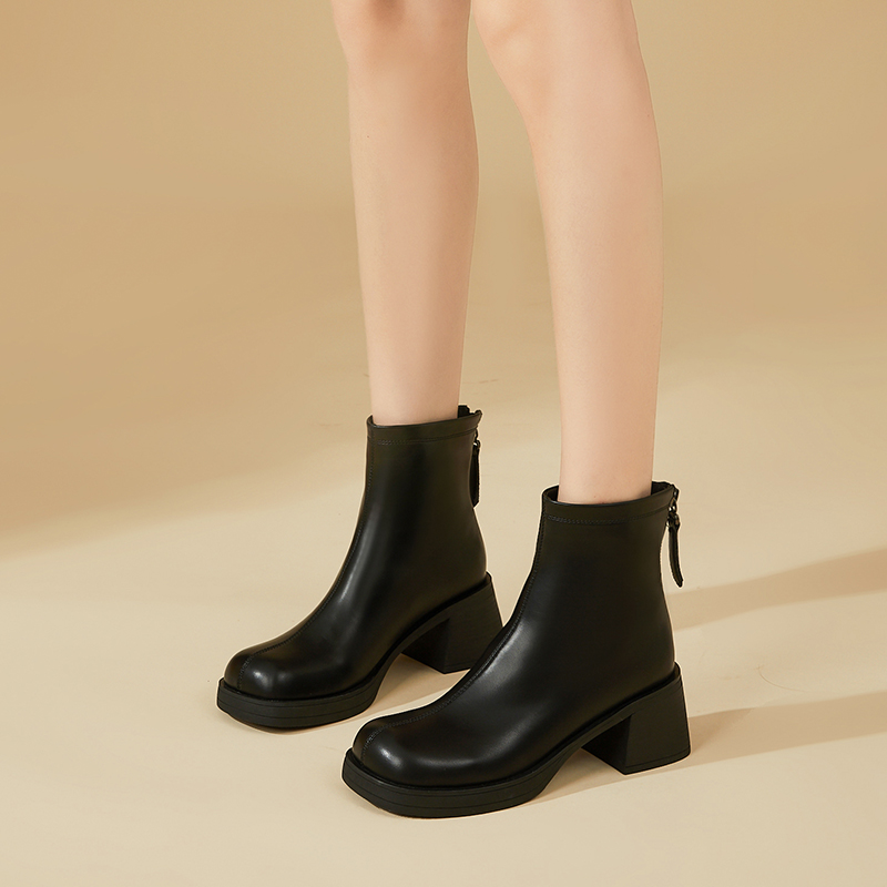 Ботильоны женские DAPHNE черно-бежевые, 36 EU