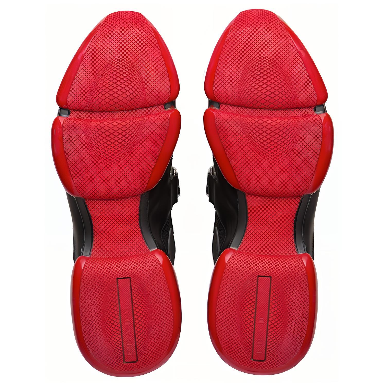 Кроссовки мужские PRADA Cloudbust черные, красные, 40.5 EU