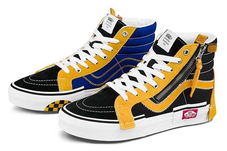 Кеды унисекс Vans Sk8 hi Reissue Cap черные/желтые, 36 EU
