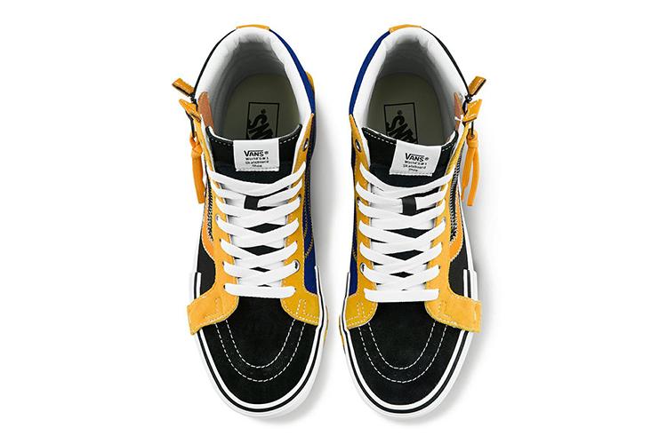 Кеды унисекс Vans Sk8 hi Reissue Cap черные/желтые, 36 EU