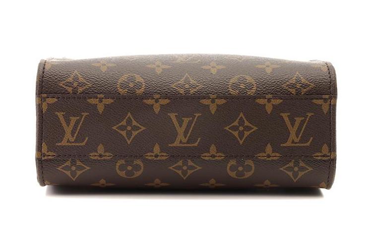 Сумка LOUIS VUITTON Sac Plat BB коричневая/натуральная