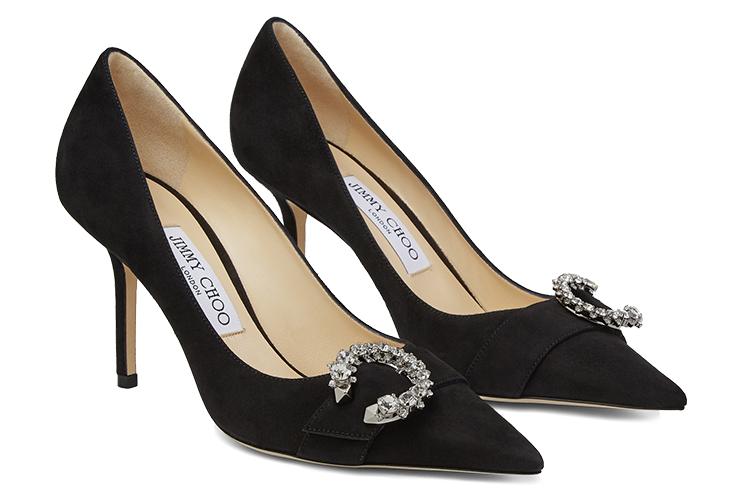 Туфли женские Jimmy Choo Saresa 85 черные, 37.5 EU