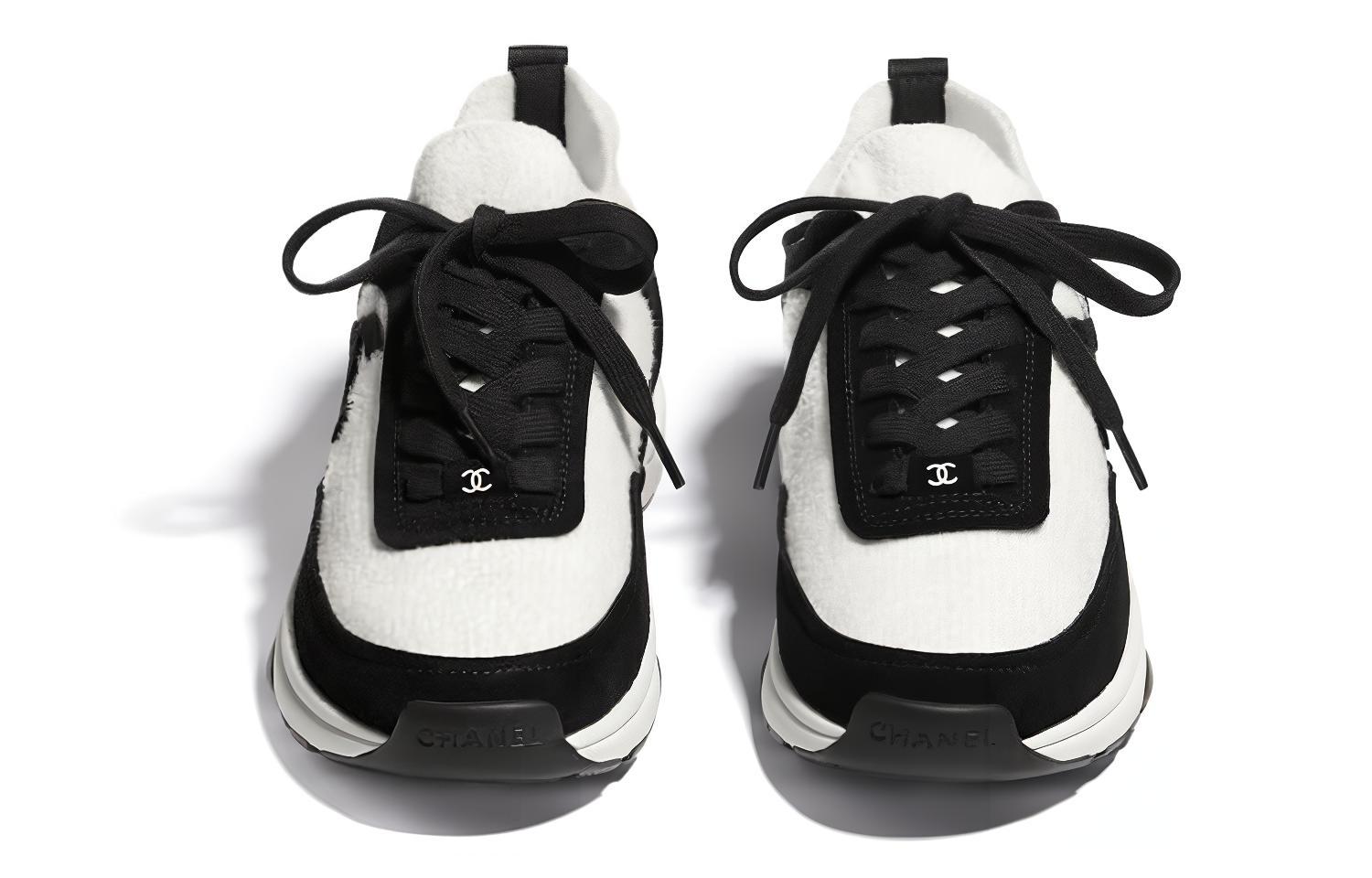 Кроссовки женские CHANEL Low Top Trainer белые черные, 36.5 EU