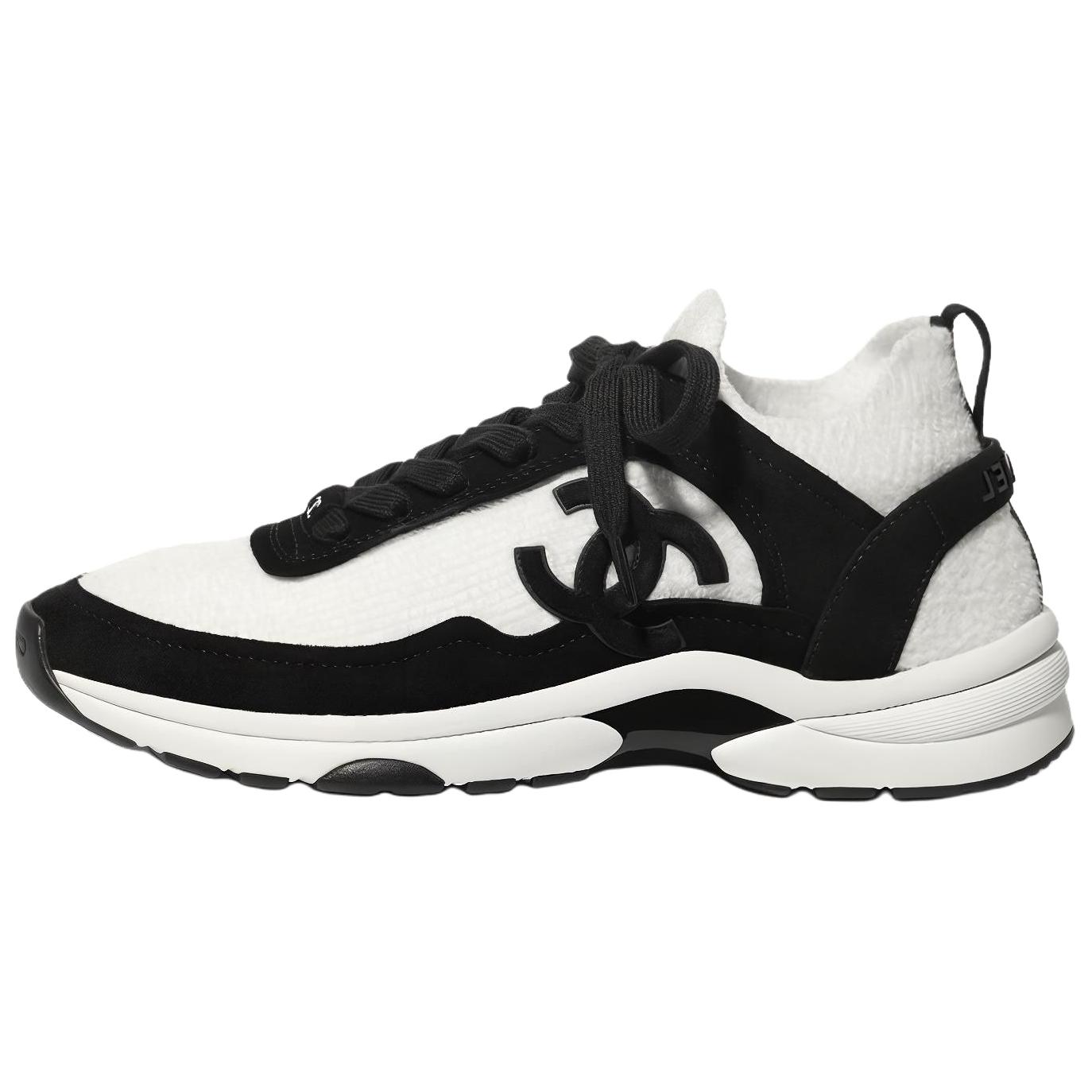 Кроссовки женские CHANEL Low Top Trainer белые черные, 36.5 EU