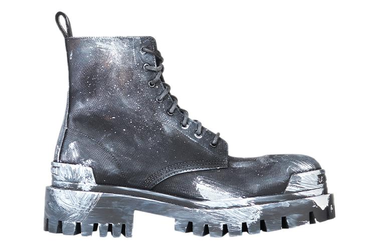 Ботинки мужские Balenciaga Strike Boots серо-серебристые, 41 EU