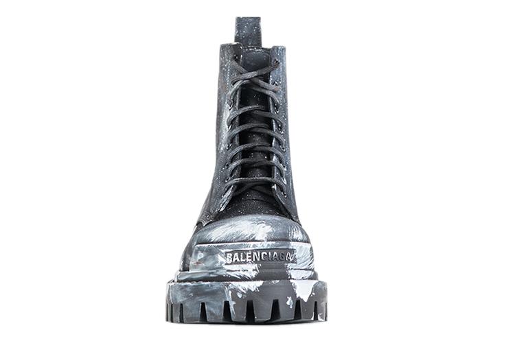 Ботинки мужские Balenciaga Strike Boots серо-серебристые, 41 EU