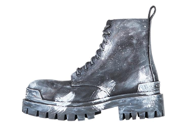 Ботинки мужские Balenciaga Strike Boots серо-серебристые, 41 EU