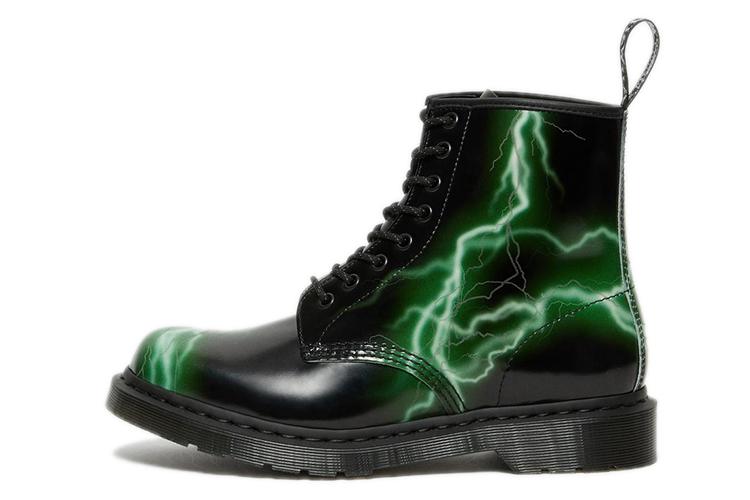 Ботинки Dr.Martens 1460 черно-зеленые