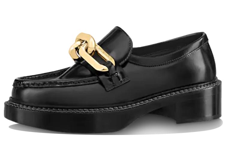 Лоферы женские LOUIS VUITTON Academy Platform черные, 36 EU