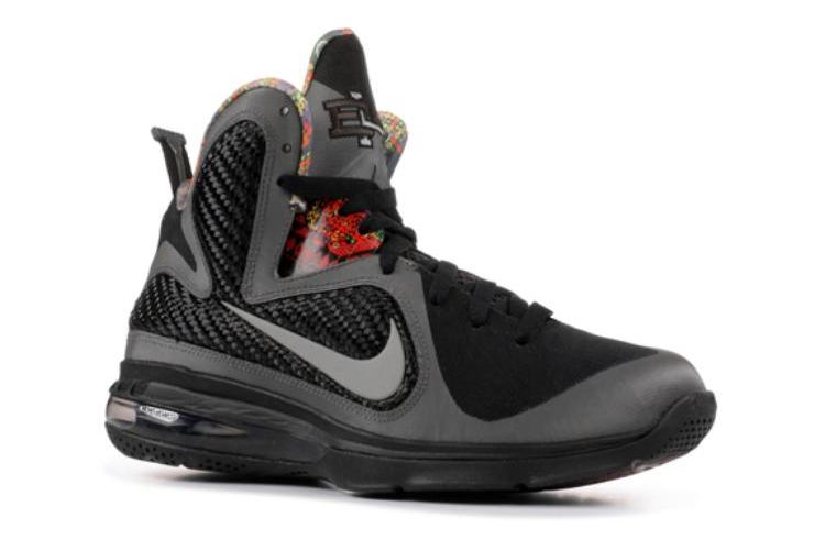 Кроссовки мужские Nike LeBron 9 BHM черные-серые, 42.5 EU