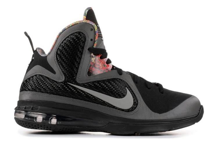 Кроссовки мужские Nike LeBron 9 BHM черные-серые, 42.5 EU