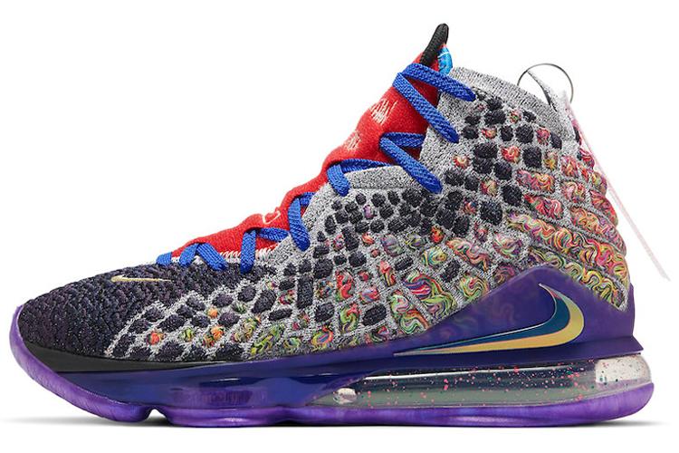 Кроссовки унисекс Nike LeBron 17 What The, purple-grey, 42.5 EU