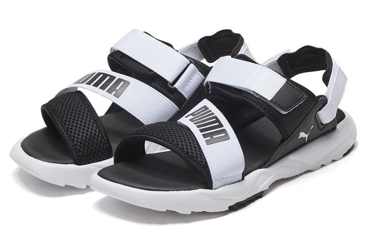 Сандалии унисекс PUMA Js Trail Sandal черные-белые, 35.5 EU