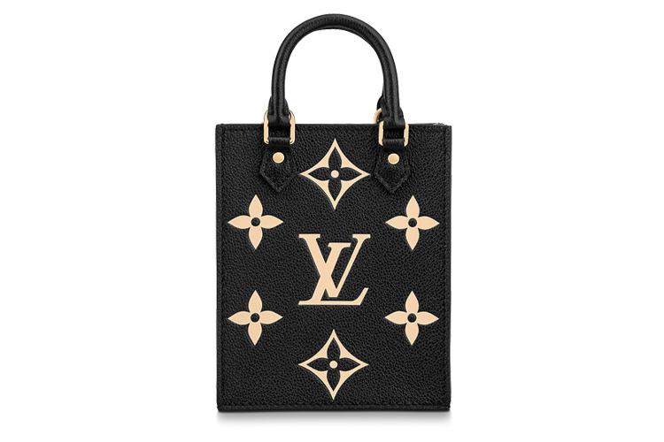 Сумка женская LOUIS VUITTON Petit Sac Plat черная-золотая